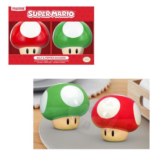 PALADONE – SUPER MARIO Mushroom Salt and Pepper Shakers cm (In box xcm)…x12